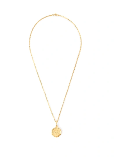Shop Holly Ryan 'your Sign' Zodiac 18k Gold-plated Necklace In Metallic