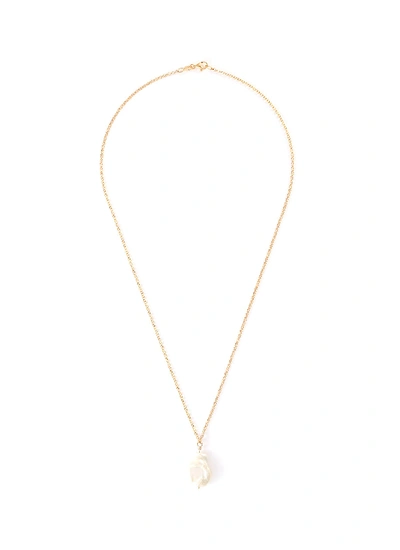 Shop Holly Ryan 'misshapen Beauty' Keshi Pearl 9k Gold-plated Necklace In Metallic