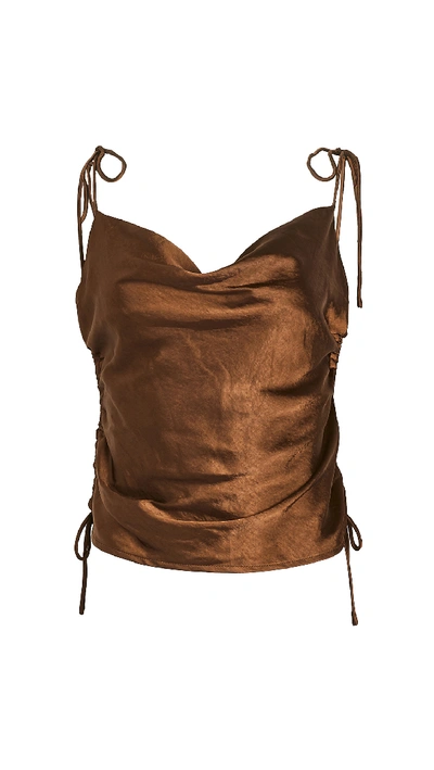Shop Lioness String Along Top In Brown