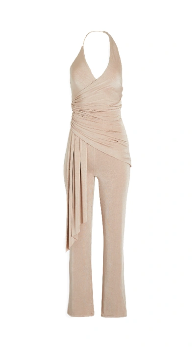 Shop Misha Collection Sina Pantsuit In Taupe