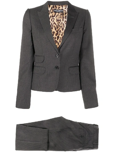Shop Dolce & Gabbana Skinny Two-piece Suit In Black