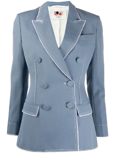 Shop Ports 1961 Double-breasted Blazer In Blue