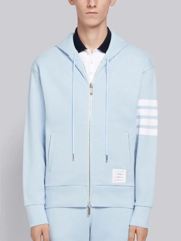 light blue zip up hoodie