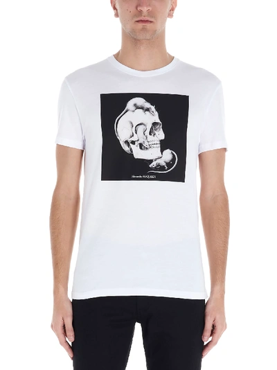 Shop Alexander Mcqueen Teschio & Topi T-shirt In White