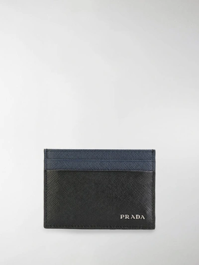 Shop Prada Saffiano Cardholder In Black
