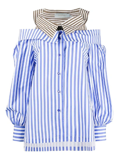 Shop Silvia Tcherassi Aida Striped Shirt In Blue