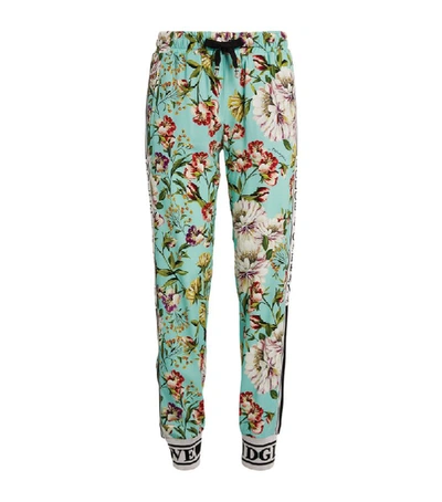 Shop Dolce & Gabbana Floral Logo Sweatpants