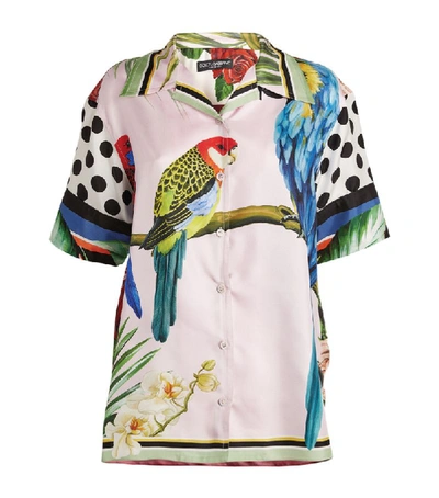 Shop Dolce & Gabbana Silk Print Shirt
