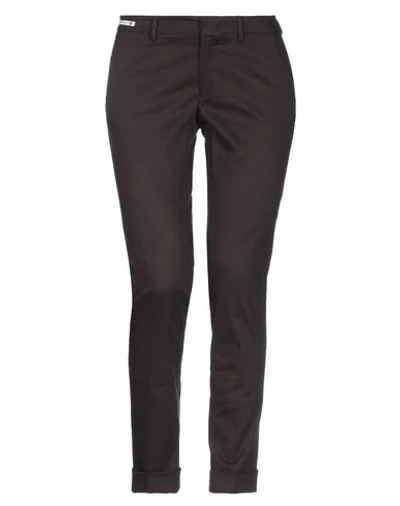 Shop Berwich Casual Pants In Dark Brown