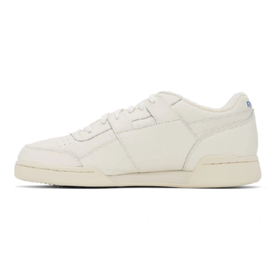 Shop Reebok Off-white Workout Plus 1987 Tv Sneakers In Wht Ryl