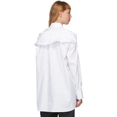 Simone Rocha Bow Detail Poplin Button-up Shirt In White