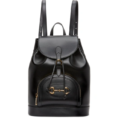 Shop Gucci Black 1955 Horsebit Backpack In 1000 Black