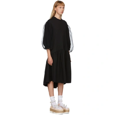 Shop Simone Rocha Black Puff Sleeve Dress