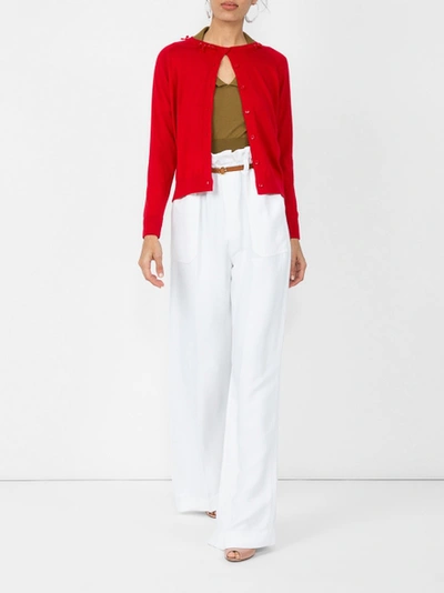 Shop Simonerocha Beaded Bow Cardigan