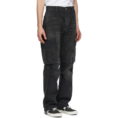 Shop Neighborhood Black Washed C-pt Cargo Jeans