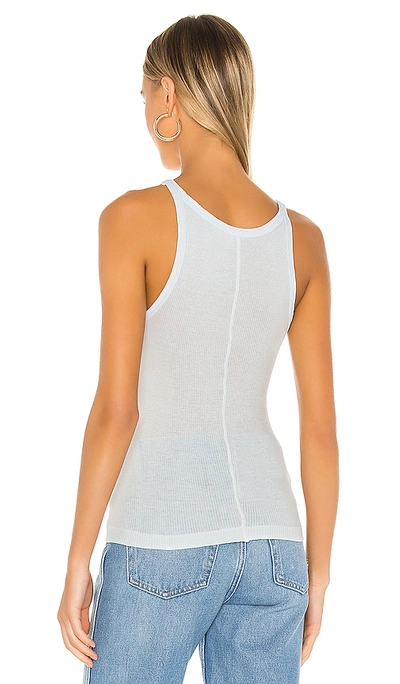 Shop Re/done Ribbed Tank In Pale Blue