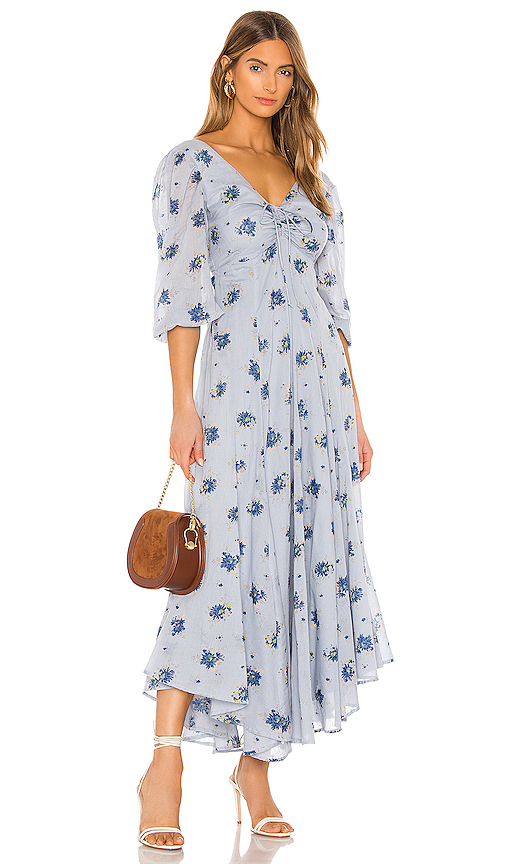 free people blue floral dress