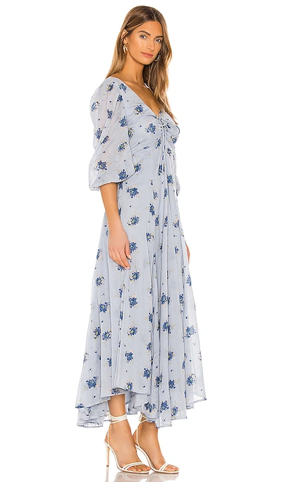 Shop Free People Sea Glass Midi Dress In Blue Combo