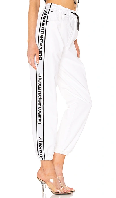Shop Alexander Wang Track Pant In Optic White