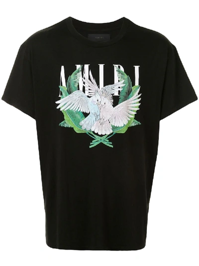 Shop Amiri Bird Couple Print T-shirt In Black