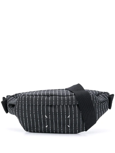 Shop Maison Margiela Logo Print Belt Bag In Black