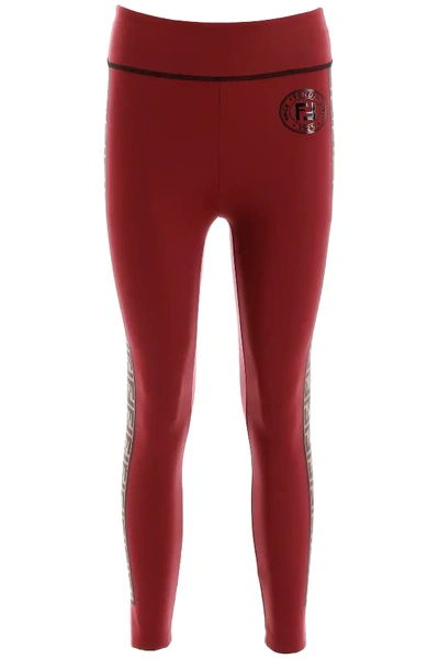 Shop Fendi Leggings In Red