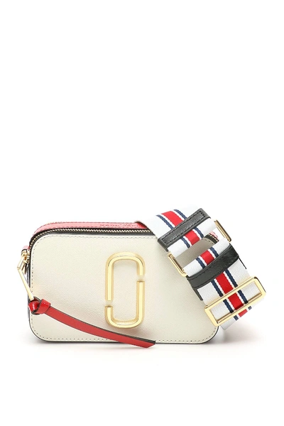 Shop Marc Jacobs The Snapshot Small Camera Bag In Beige,red,pink