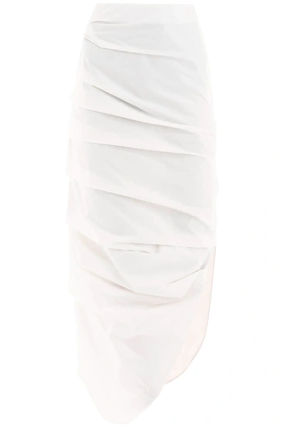 Shop A.w.a.k.e. Draped Midi Skirt In White