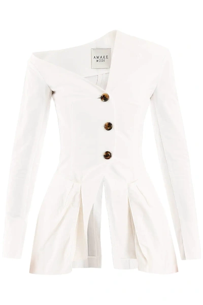 Shop A.w.a.k.e. Asymmetrical Blazer In White