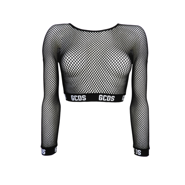 gcds fishnet crop top