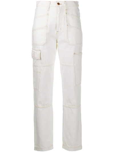 Shop Slvrlake High-rise Pocket-detail Jeans In White