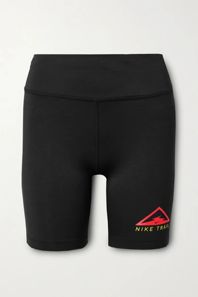 Shop Nike Fast Short Trail Printed Dri-fit Shorts In Black