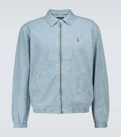 Shop Polo Ralph Lauren Bayport Chambray Jacket In Blue