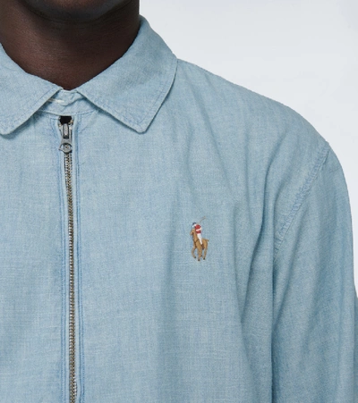 Shop Polo Ralph Lauren Bayport Chambray Jacket In Blue