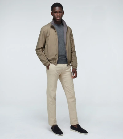 Shop Loro Piana Windmate® Reversible Bomber Jacket In Beige