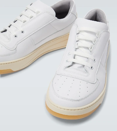 Shop Acne Studios Perey Lace-up Leather Sneakers In White