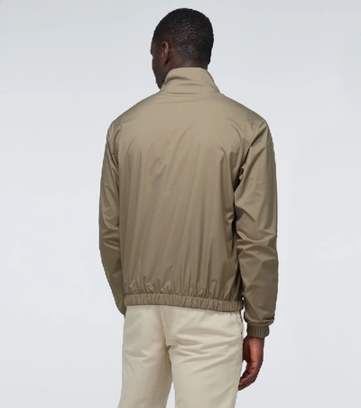 Loro Piana Reversible Khaki & Brown Windmate Bomber Jacket In Beige