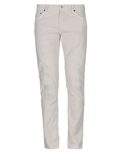 Shop Aglini Man Pants Ivory Size 31 Cotton, Elastane In White