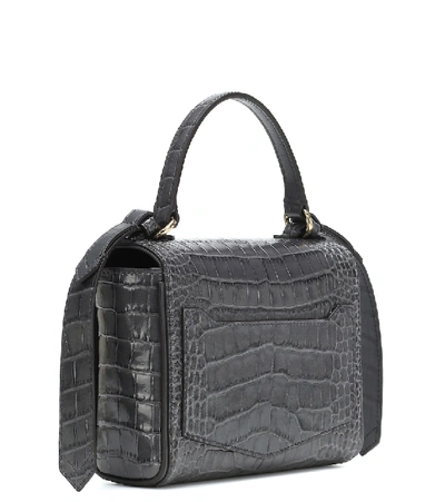 Shop Givenchy Eden Mini Leather Shoulder Bag In Grey