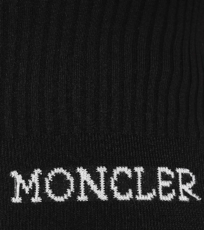 Shop Moncler Wool Turtleneck Sweater In Black