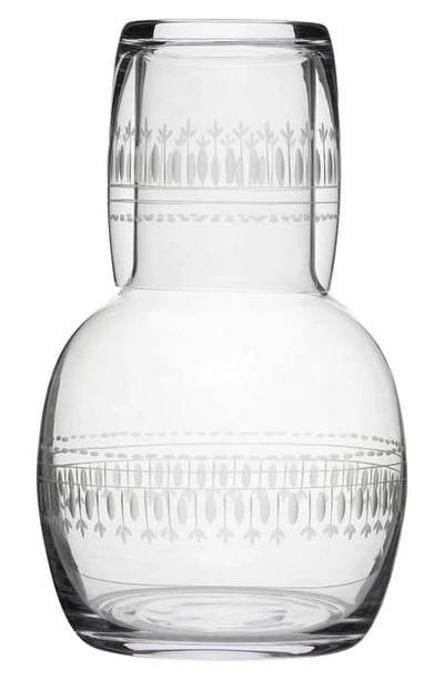 The Vintage List Ovals Carafe & Glass In Clear