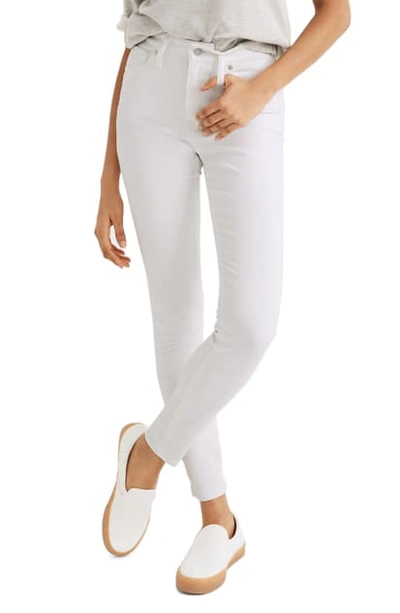 Shop Madewell Curvy High Waist Skinny Jeans In Pure White