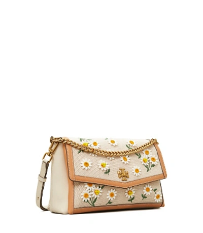 Tory Burch Kira Canvas Applique Shoulder Bag In Beige | ModeSens