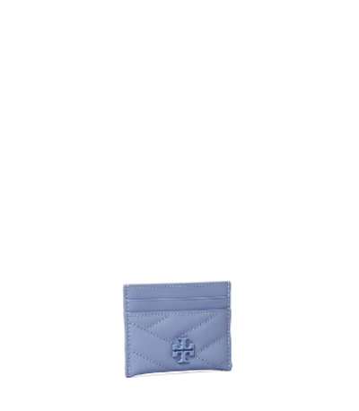 Shop Tory Burch Kira Chevron Matte Card Case In Bluewood