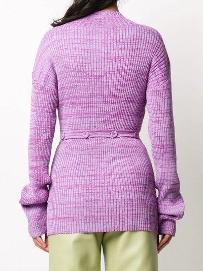 Shop Christopher Esber Skivvy Deconstructed Jumper In Purple