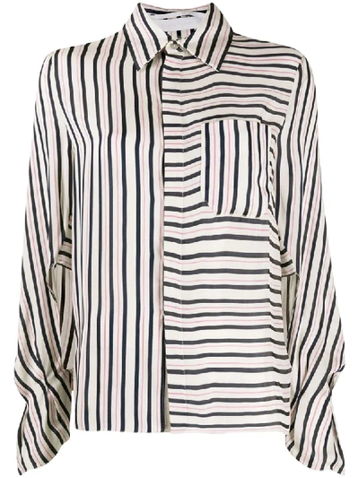 Shop Roland Mouret Striped Print Shirt In White