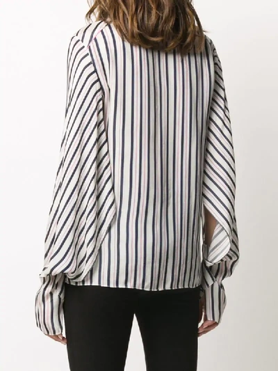Shop Roland Mouret Striped Print Shirt In White