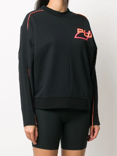 Shop Puma Evide Logo-print Sweatshirt In Black