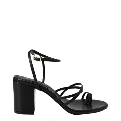Shop Alohas Mochi Heeled Leather Sandals In Black