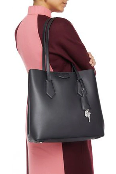 Shop Dkny Sullivan Large Textured-leather Tote In Black